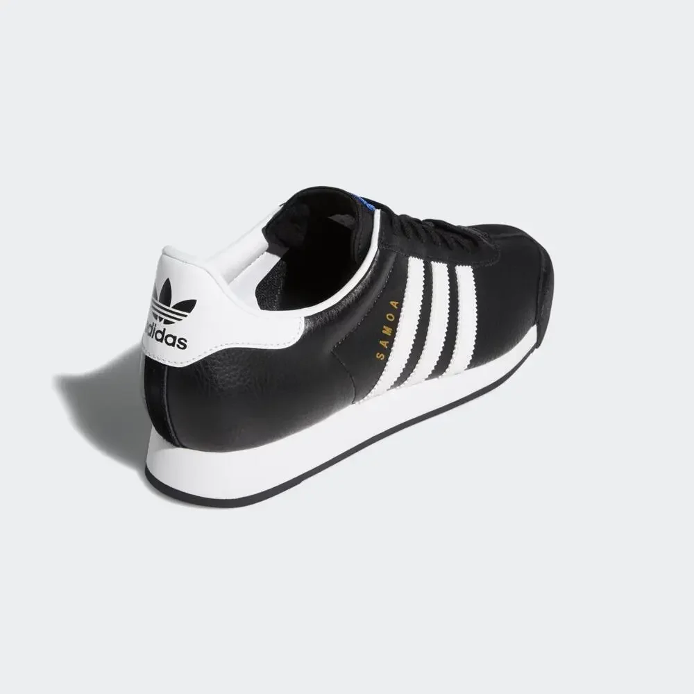 Adidas Samoa 019351 Sneakers Men's US 9.5 Black Leather Lifestyle Shoes HTAT1503